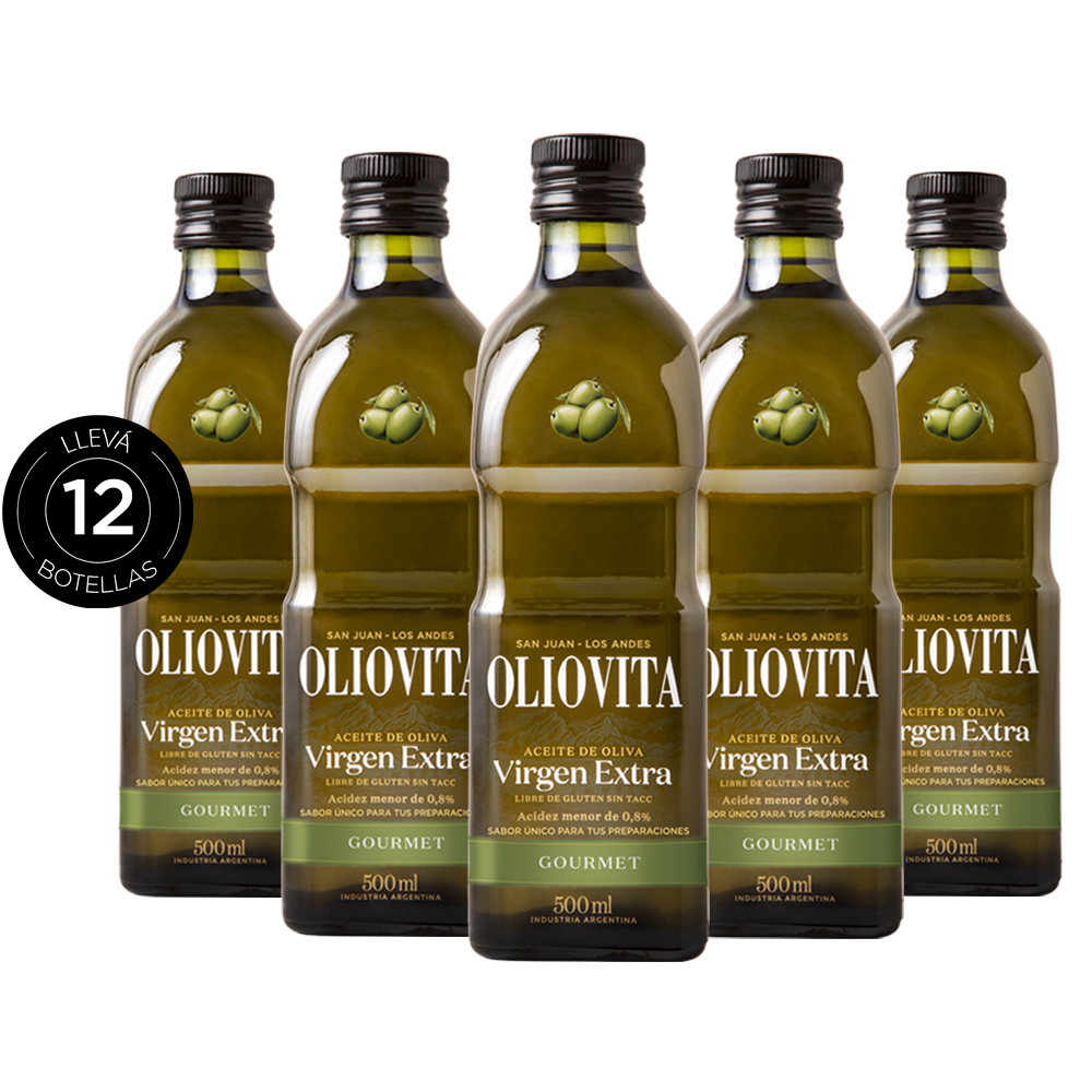 Oliovita Blend Gourmet 12 unidades x 500ml - Aceite de Oliva Virgen Extra